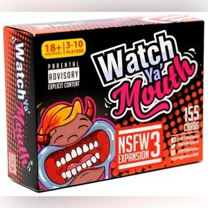 Watch Ya' Mouth NSFW (Adult) Expansion #3 Card Game Pack All Mouth Guard Games